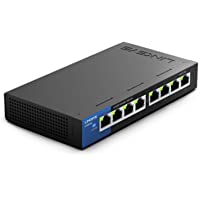 Los mejores  - Linksys LGS108-EU - Unmanaged Switch Gigabit de Escritorio para Empresas (8 Puertos- optimización del Rendimiento…